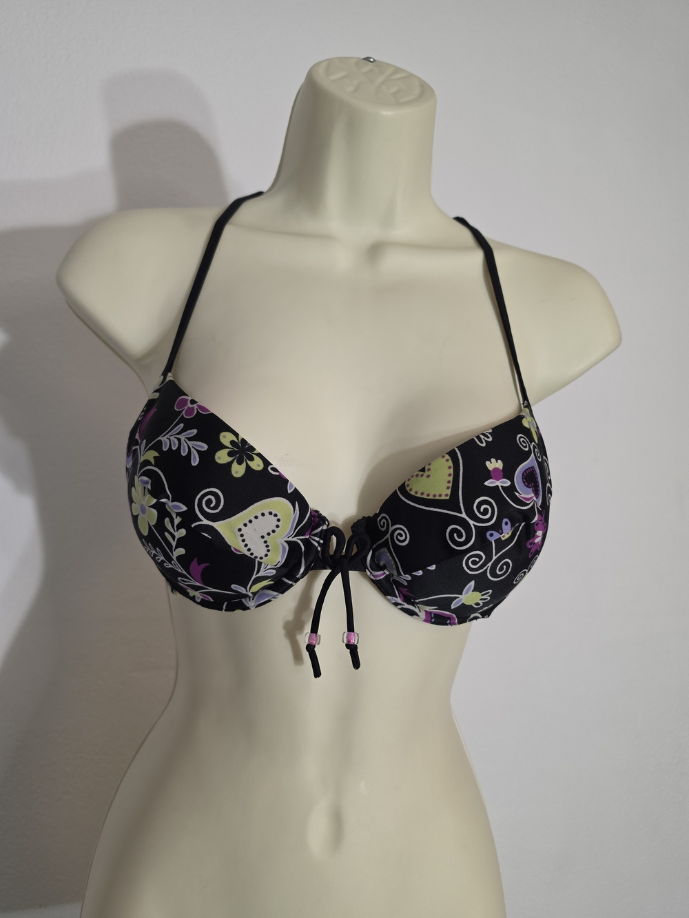 Victoria's Secret Bikini Top Black Multi Size 34C - Picture 4 of 16